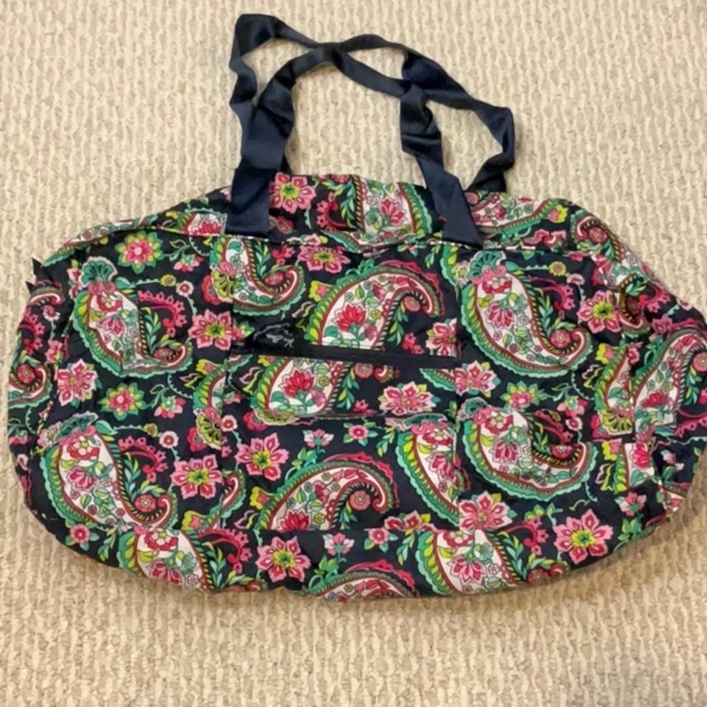 Vera Bradley Paisley Floral Travel Bag - Pink and Green